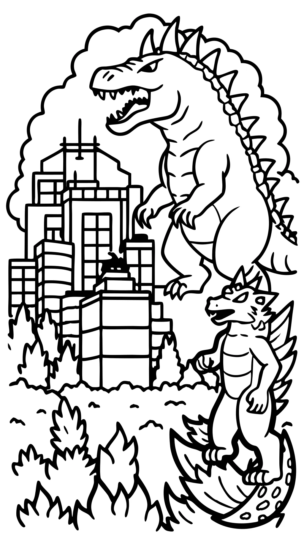 godzilla x kong coloring pages